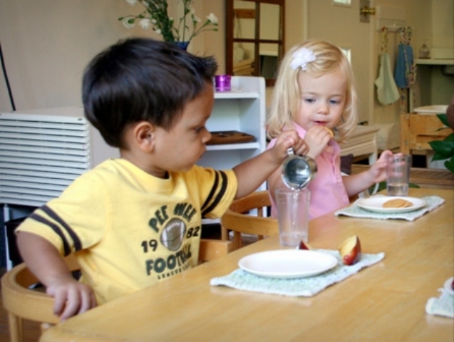 2-3 year old Montessori Program snack time